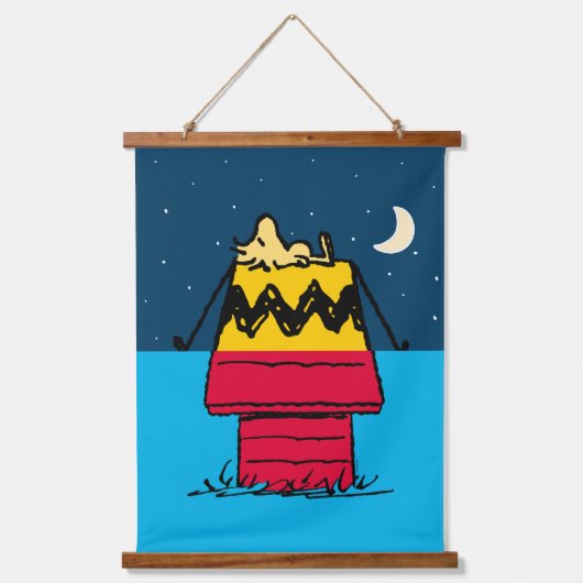 Peanuts | Woodstock Camping Half & Half Hangend Wandkleed (Voorkant)