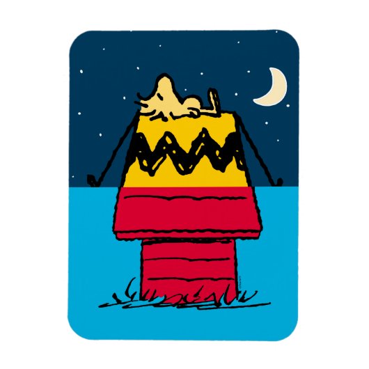 Peanuts | Woodstock Camping Half & Half Magneet (Verticaal)