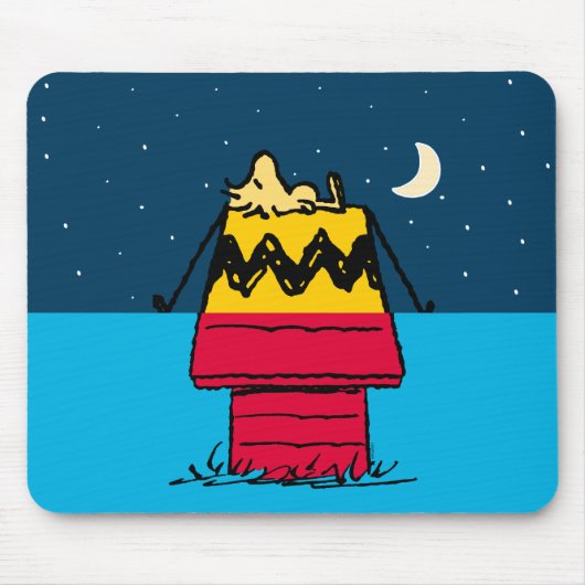 Peanuts | Woodstock Camping Half & Half Muismat (Voorkant)