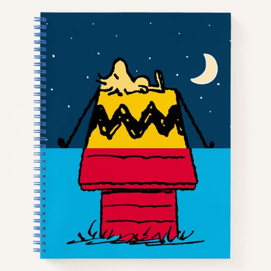 Peanuts | Woodstock Camping Half & Half Notitieboek (Voorkant)