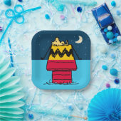 Peanuts | Woodstock Camping Half & Half Papieren Bordje (Feest)