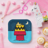 Peanuts | Woodstock Camping Half & Half Papieren Bordje (Feest)