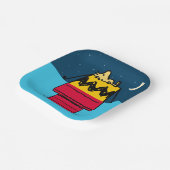 Peanuts | Woodstock Camping Half & Half Papieren Bordje (Gebogen)