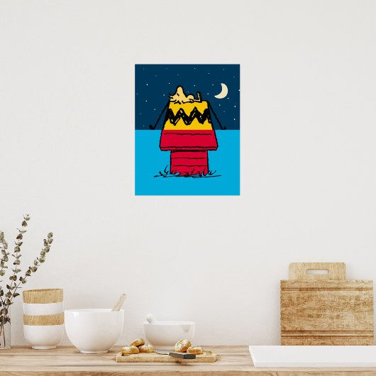 Peanuts | Woodstock Camping Half & Half Poster (Keuken)