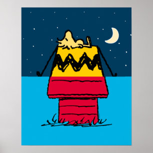 Peanuts Woodstock Camping Half & Half Poster
