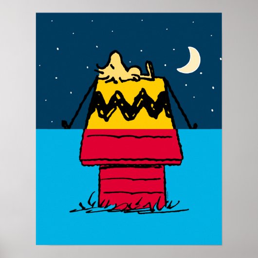 Peanuts | Woodstock Camping Half & Half Poster (Voorkant)