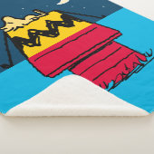 Peanuts | Woodstock Camping Half & Half Sherpa Deken (3/4)