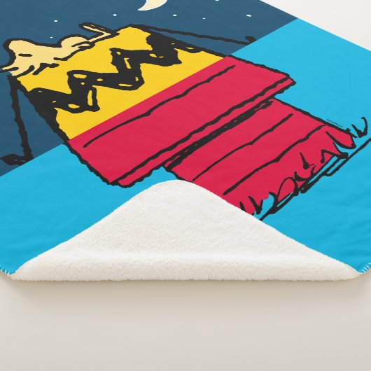 Peanuts | Woodstock Camping Half & Half Sherpa Deken (3/4)