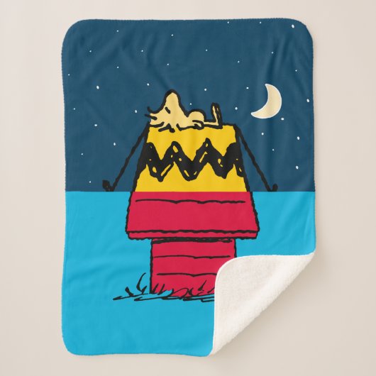 Peanuts | Woodstock Camping Half & Half Sherpa Deken (Voorkant)