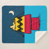 Peanuts | Woodstock Camping Half & Half Sherpa Deken (Voorkant (horizontaal))