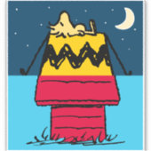 Peanuts | Woodstock Camping Half & Half Sticker (Voorkant)