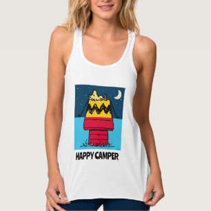 Peanuts Woodstock Camping Half & Half Tanktop