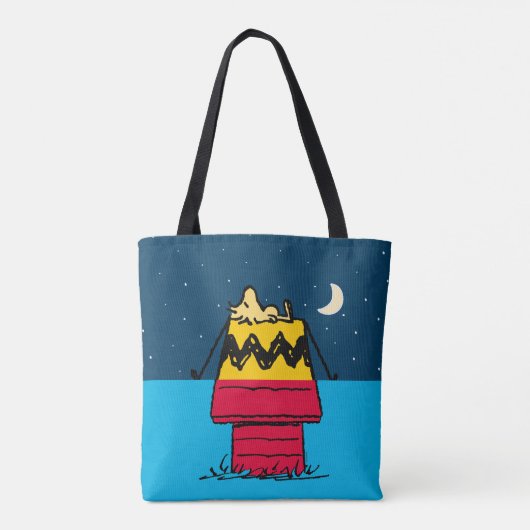 Peanuts | Woodstock Camping Half & Half Tote Bag (Achterkant)