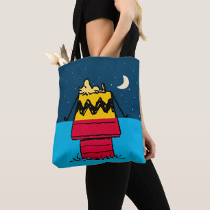 Peanuts Woodstock Camping Half & Half Tote Bag