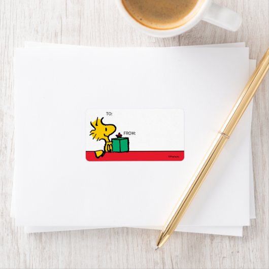 Peanuts | Woodstock Christmas Gift Label (Insitu)