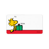 Peanuts | Woodstock Christmas Gift Label (Voorkant)