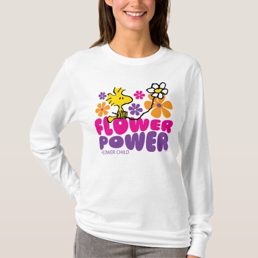 Peanuts | Woodstock Flower Power T-shirt (Voorkant)