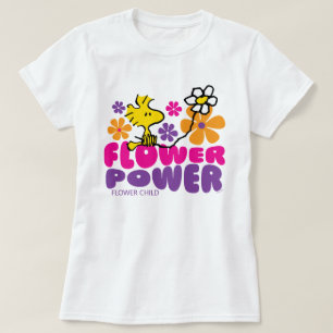 Peanuts Woodstock Flower Power T-shirt