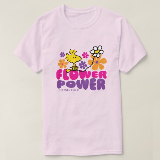 Peanuts | Woodstock Flower Power T-shirt (Design voorkant)