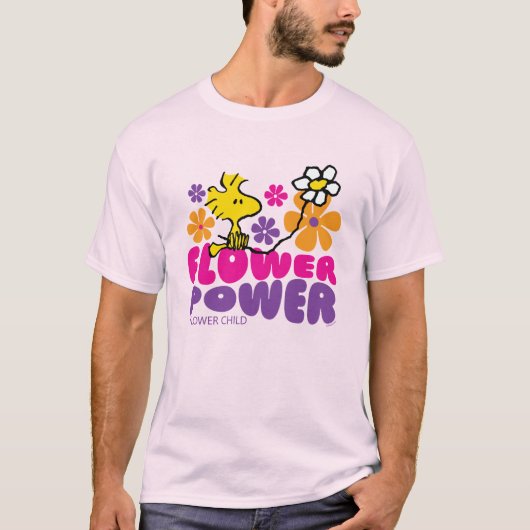 Peanuts | Woodstock Flower Power T-shirt (Voorkant)