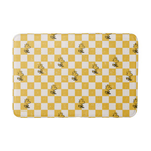 Peanuts   Woodstock Geruite vlag Badmat