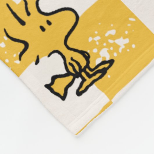 Peanuts | Woodstock Geruite vlag Fleece Deken (Hoek)