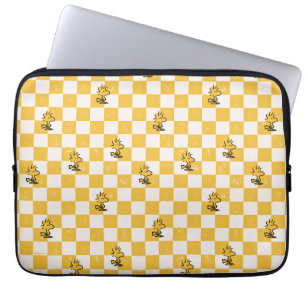 Peanuts   Woodstock Geruite vlag Laptop Sleeve
