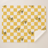 Peanuts | Woodstock Geruite vlag Sherpa Deken (Voorkant (horizontaal))