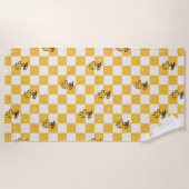 Peanuts | Woodstock Geruite vlag Strandlaken (Voorkant)