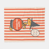 Peanuts | Woodstock Heksenstrepen Fleece Deken (Voorkant (Horizontaal))