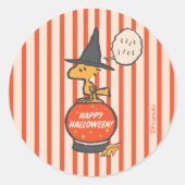 Peanuts |  Woodstock Heksenstrepen Ronde Sticker (Voorkant)