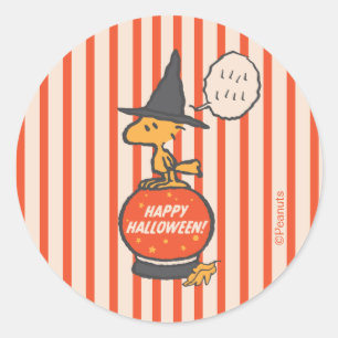 Peanuts    Woodstock Heksenstrepen Ronde Sticker