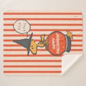 Peanuts |  Woodstock Heksenstrepen Sherpa Deken (Voorkant (horizontaal))