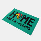 Peanuts | Woodstock Home voor de Feestdagen Deurmat (Schuin)