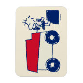 Peanuts | Woodstock Ice Resurfacing Machine Magneet (Verticaal)