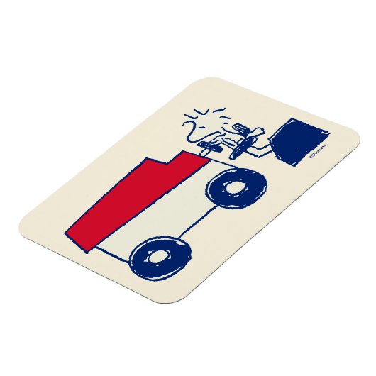 Peanuts | Woodstock Ice Resurfacing Machine Magneet (Linkerzijde)