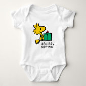 Peanuts | Woodstock Kerstcadeau Romper (Voorkant)