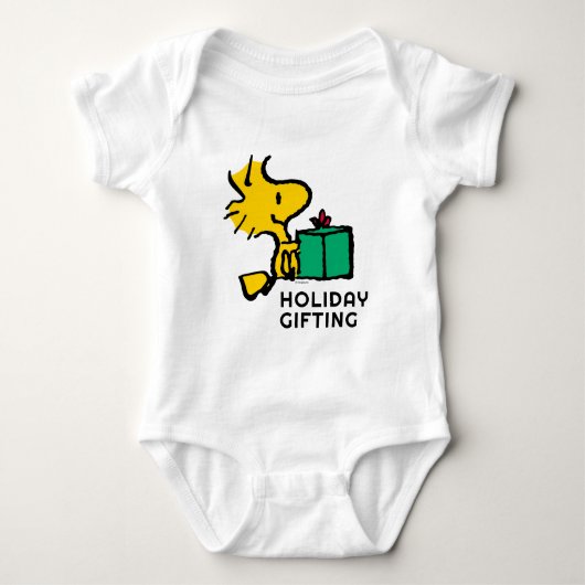 Peanuts | Woodstock Kerstcadeau Romper (Voorkant)