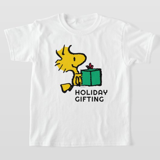 Peanuts | Woodstock Kerstcadeau T-shirt (Laagn)