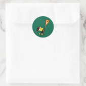 Peanuts | Woodstock Kerstman Ronde Sticker (Tas)