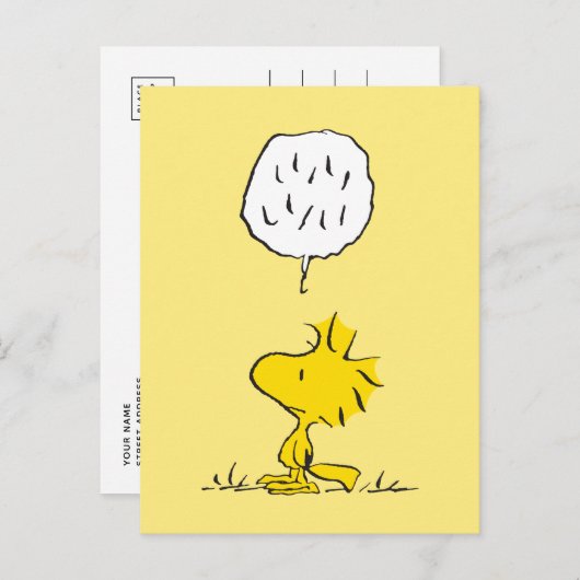 Peanuts | Woodstock-luidsprekers Briefkaart (Voorkant / Achterkant)