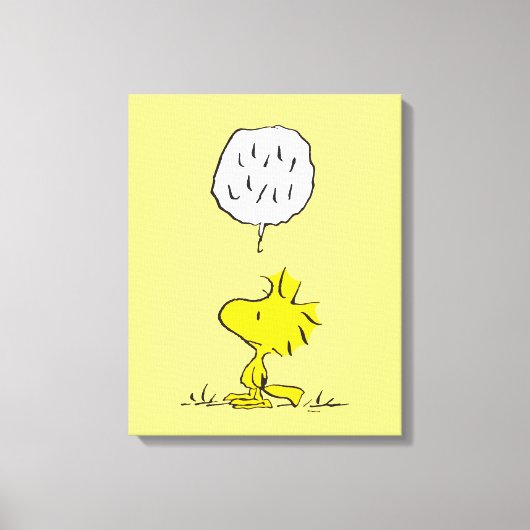 Peanuts | Woodstock-luidsprekers Canvas Afdruk (Voorkant)