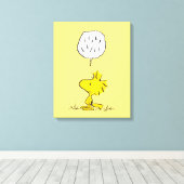 Peanuts | Woodstock-luidsprekers Canvas Afdruk (Insitu (Houten vloer))