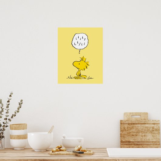 Peanuts | Woodstock-luidsprekers Poster (Keuken)