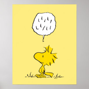 Peanuts   Woodstock-luidsprekers Poster