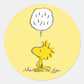 Peanuts | Woodstock-luidsprekers Ronde Sticker (Voorkant)