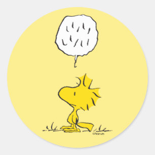 Peanuts   Woodstock-luidsprekers Ronde Sticker
