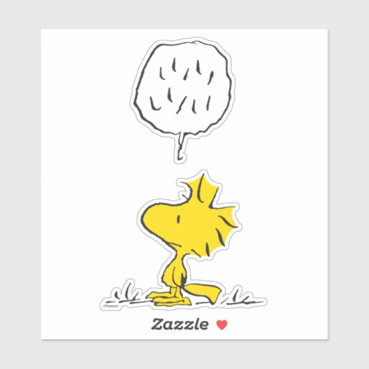 Peanuts | Woodstock-luidsprekers Sticker (Vel)