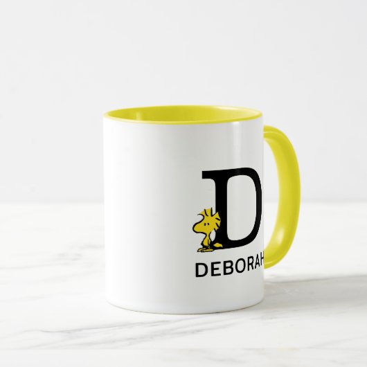 Peanuts | Woodstock Naam & Monogram D Mok (Voorkant rechts)