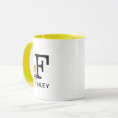 Peanuts | Woodstock Naam & Monogram F Mok (Voorkant links)